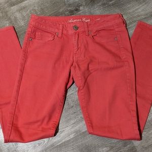 AE coral jeans